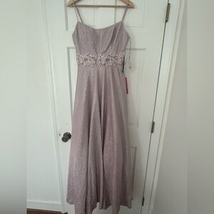 Lavender Sparkly Prom Dress